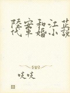 陆安和江芷兰年代军婚小说