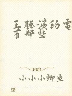 王聪演的电视剧有哪些