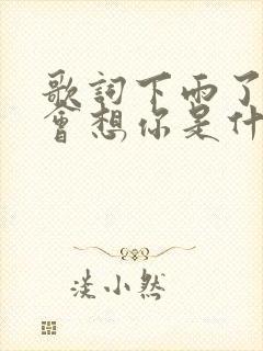 歌词下雨了我也会想你是什么歌