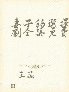 妻子的选择电视剧全集免费