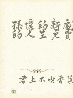 孙俪的新剧蛮好的人生免费观看全集