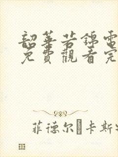 韶华若锦电视剧免费观看完整版在线观看