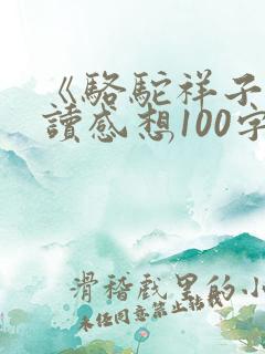 《骆驼祥子》阅读感想100字