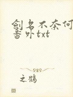 剑名不奈何完结番外txt