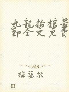 九龙抬棺最新章节全文免费阅读