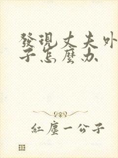 发现丈夫外遇妻子怎么办