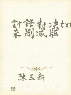 针锋对决txt未删减版