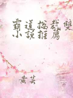 霸道总裁双男主小说推荐