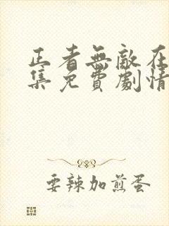 正者无敌在线全集免费剧情