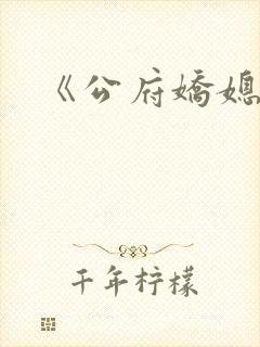 《公府娇媳