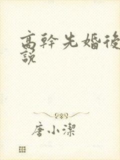 高干先婚后爱小说