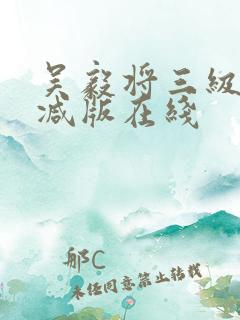 吴毅将三级无删减版在线