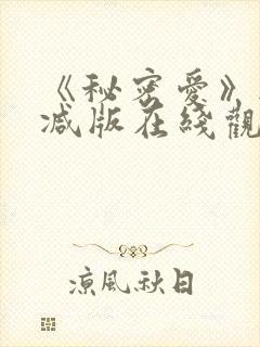 《秘密爱》无删减版在线观看