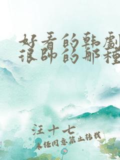 好看的韩剧男主很帅的那种