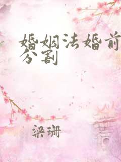 婚姻法婚前房产分割