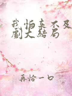 我怕来不及电视剧大结局