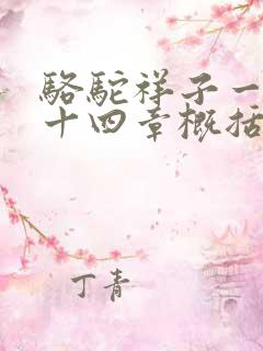 骆驼祥子一到二十四章概括