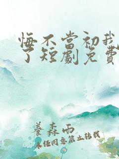 悔不当初我不追了短剧免费观看