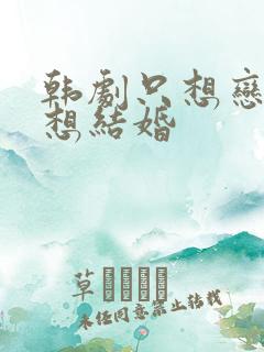 韩剧只想恋爱不想结婚