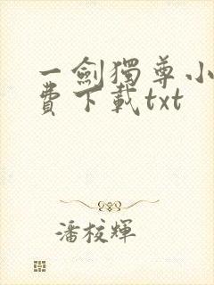 一剑独尊小说免费下载txt