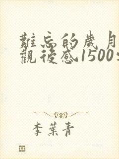 难忘的岁月电影观后感1500字