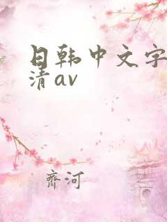 日韩中文字幕高清av