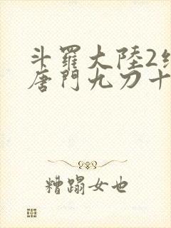 斗罗大陆2绝世唐门九刀十八洞