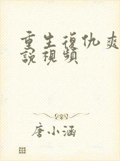 重生复仇爽文小说视频
