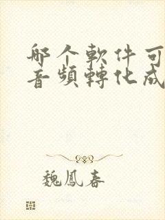 哪个软件可以把音频转化成文字