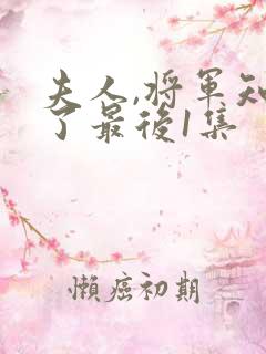 夫人,将军知错了最后1集