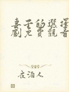 妻子的选择电视剧免费观看全集完整版