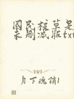 国民校草是女生未删减版txt