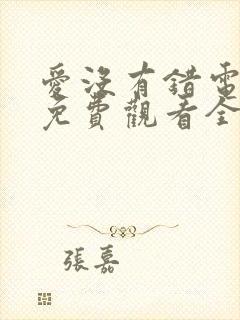 爱没有错电视剧免费观看全集