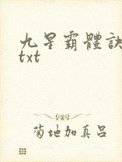 九星霸体诀下载txt