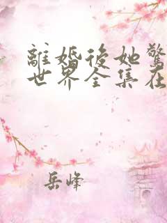 离婚后她惊艳了世界全集在线阅读