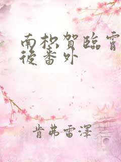 南枳贺临霄结局后番外