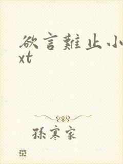 欲言难止小说txt