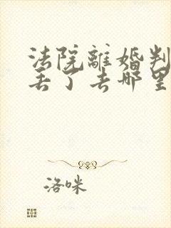 法院离婚判决书丢了去哪里补办