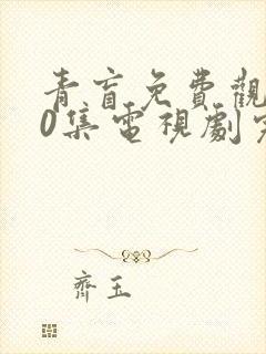 青盲免费观看50集电视剧完整版有新剧