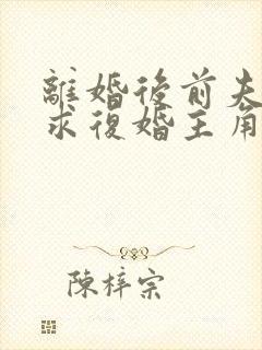 离婚后前夫哭着求复婚主角