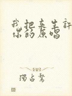 我把来生许给了你的原唱