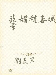 苏媚赵春城第一章