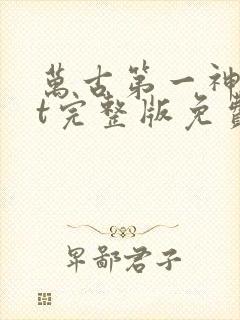 万古第一神txt完整版免费下载