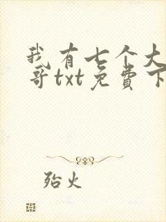 我有七个大佬哥哥txt免费下载