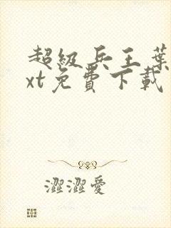 超级兵王叶谦txt免费下载