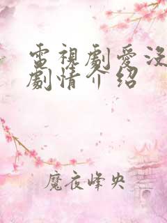 电视剧爱没有错剧情介绍