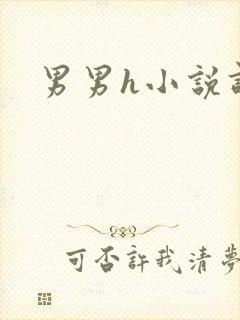 男男h小说调教