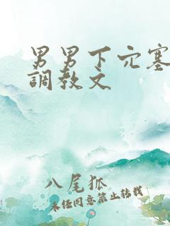 男男下穴塞东西调教文