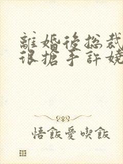 离婚后总裁前妻很抢手许娆免费阅读