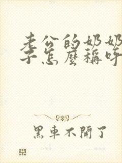 老公的奶奶我儿子怎么称呼